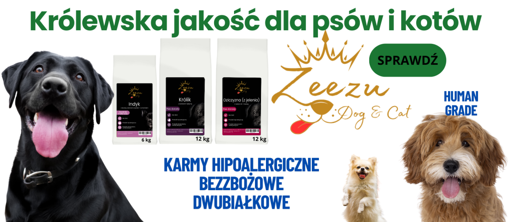 baner karma DLA PSA zeezu dog DWUBIAŁKOWE